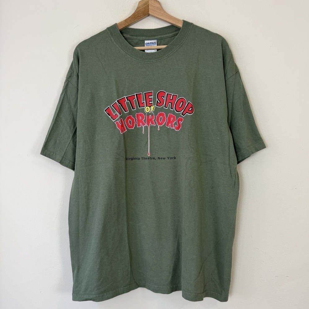 Vintage 90's Little Shop of Horrors Virginia Theatre New York Brown Tee Shirt XL
